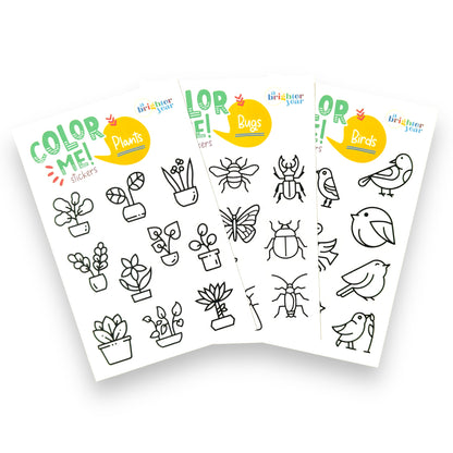 Birds, Bugs, and Botany Sticker Bundle