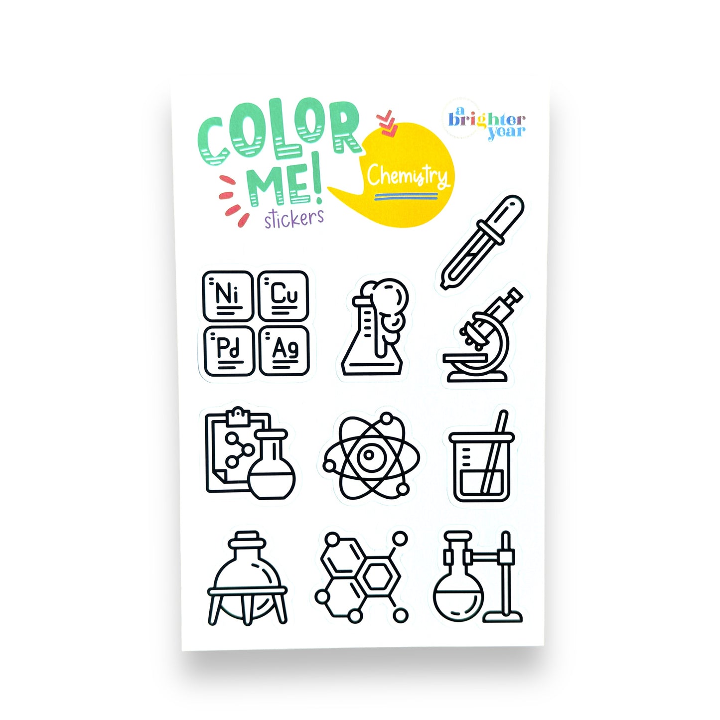 Space + Science Color-Your-Own Sticker Bundle, 3-Pack