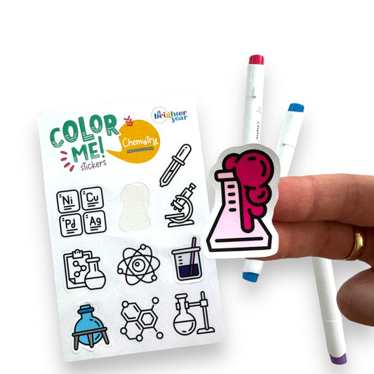 Chemistry Color-Your-Own Stickers