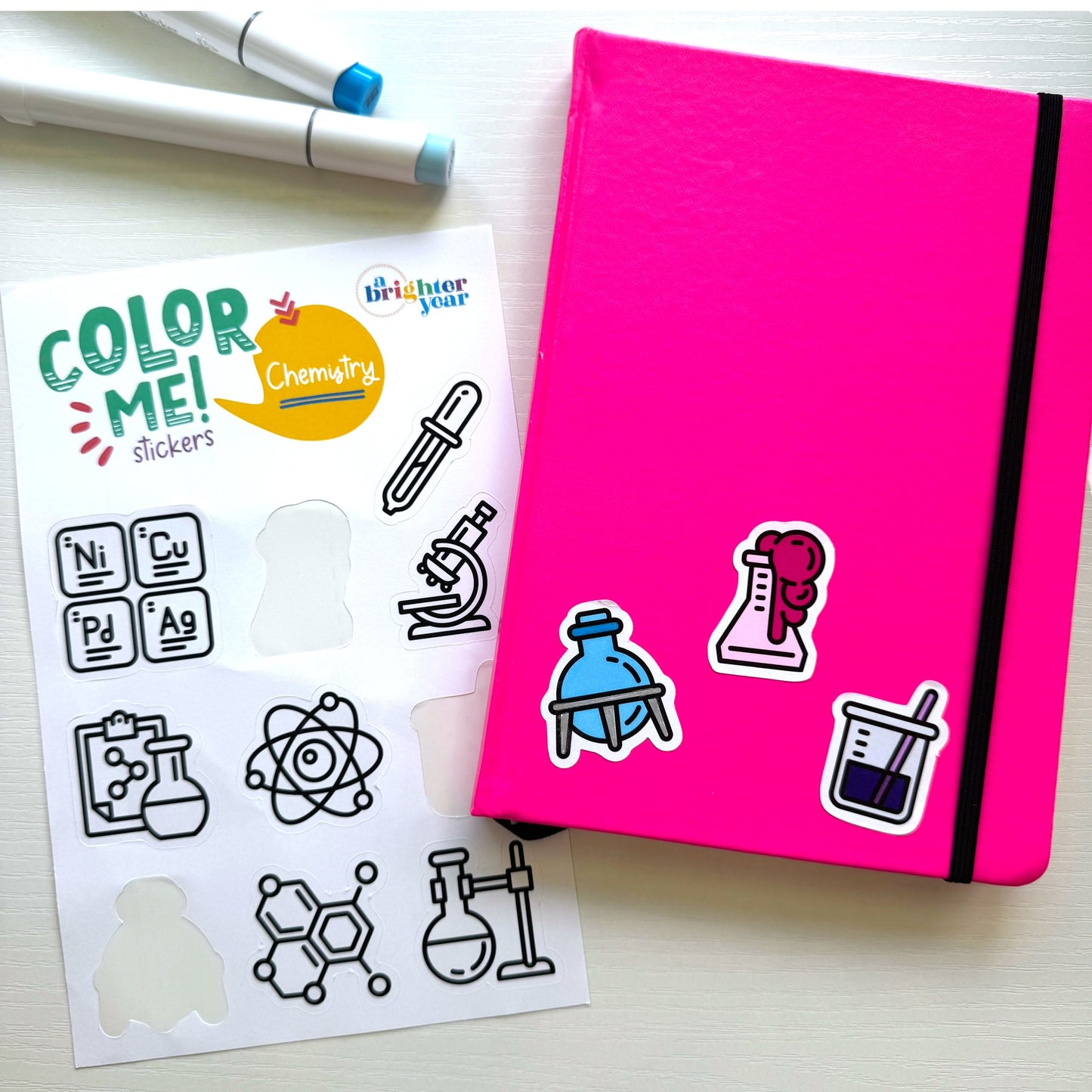 Space + Science Color-Your-Own Sticker Bundle, 3-Pack