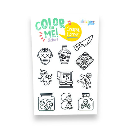 Halloween Color Your Own Sticker Bundle, 4-Pack