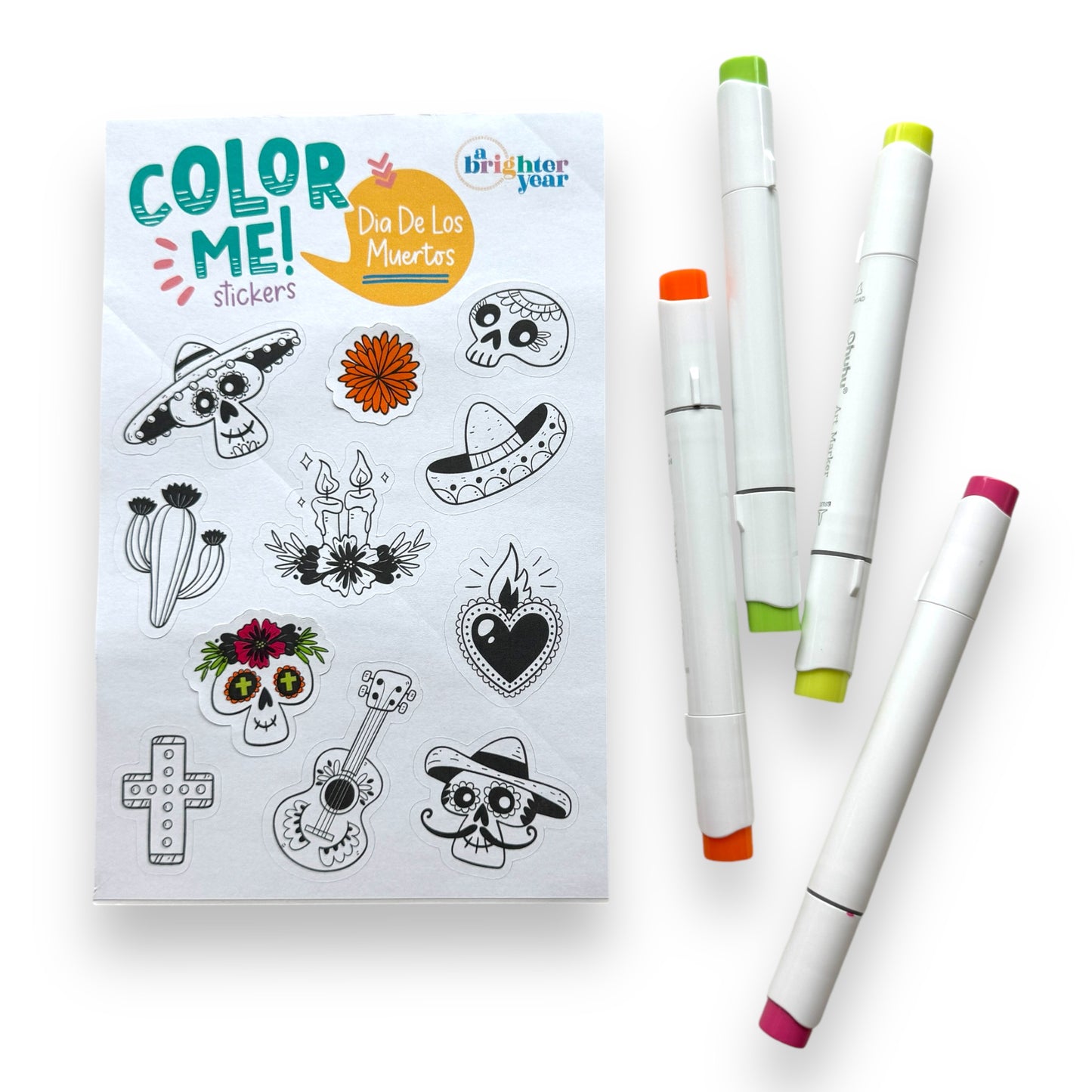 Dia De Los Muertos Color-Your-Own Stickers