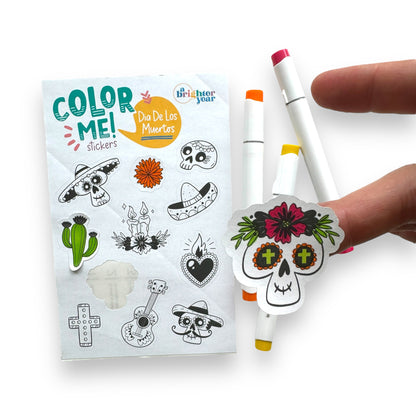 Dia De Los Muertos Color-Your-Own Stickers