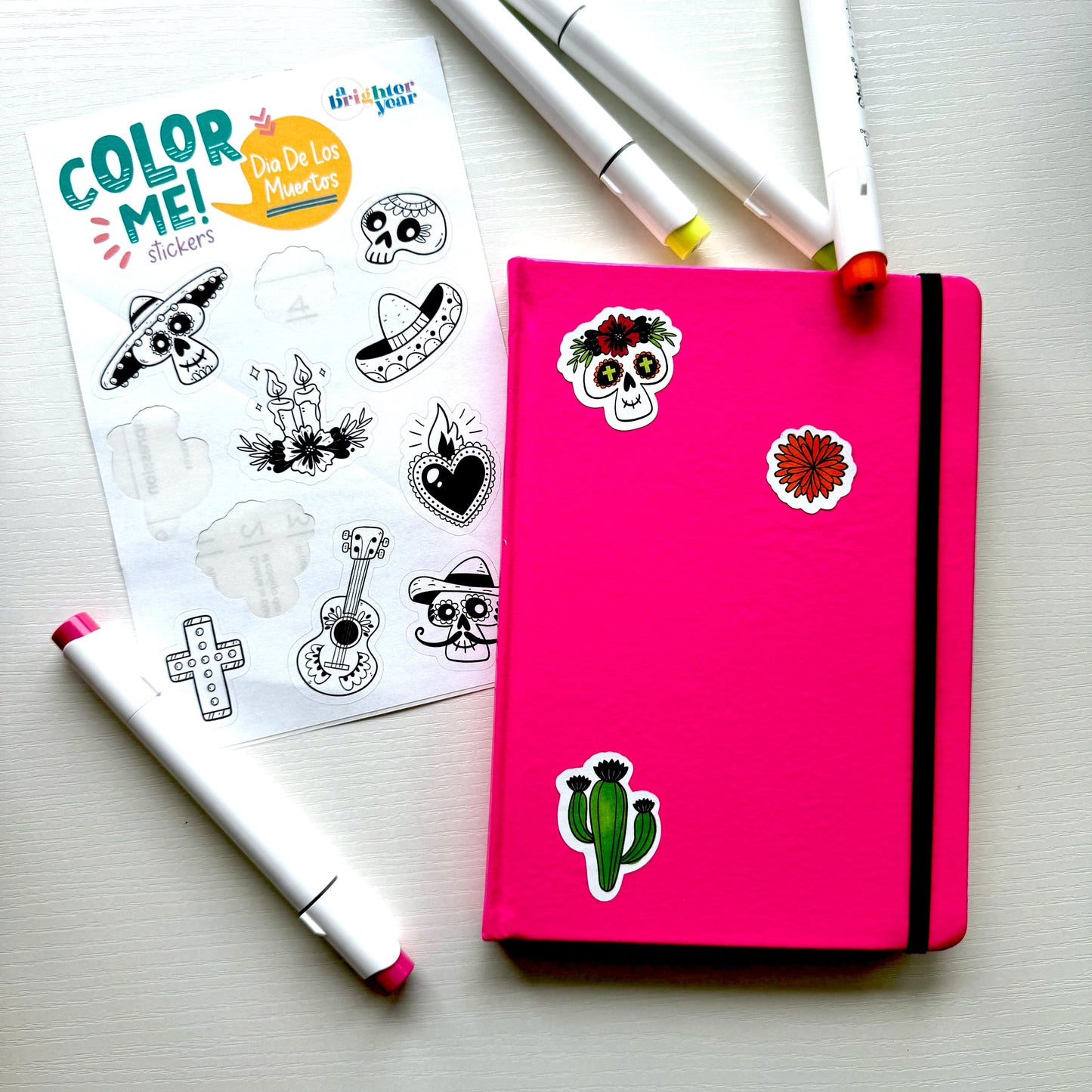 Dia De Los Muertos Color-Your-Own Stickers