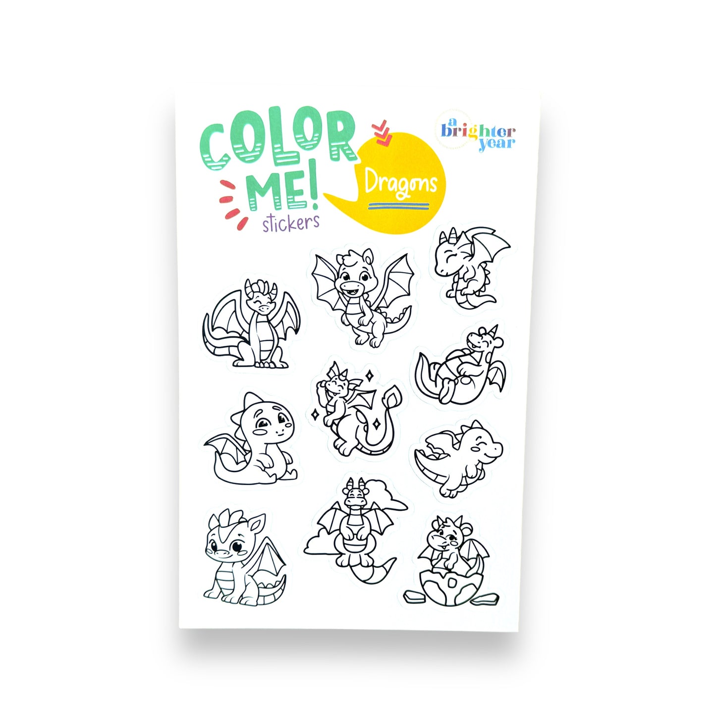 Dragons Color-Your-Own Stickers