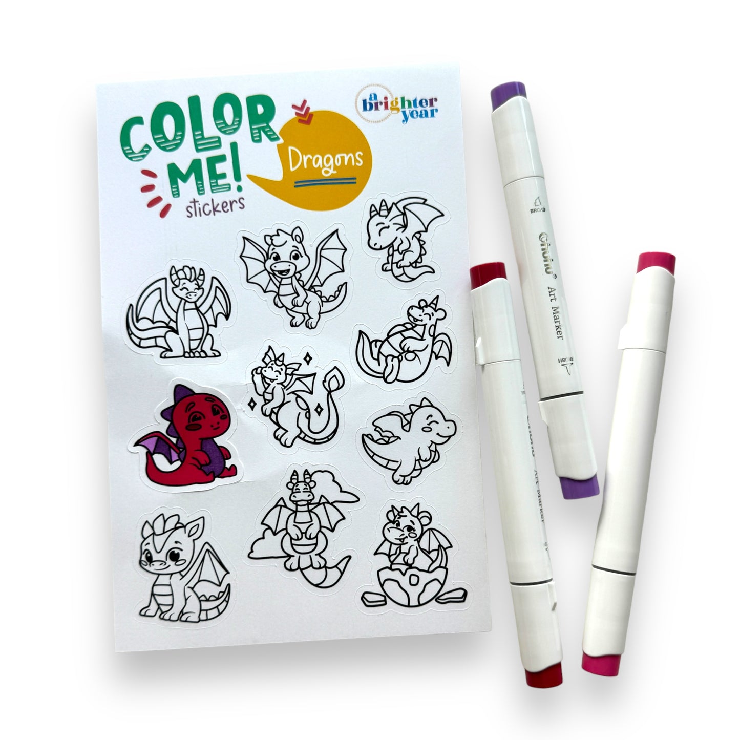 Dragons Color-Your-Own Stickers