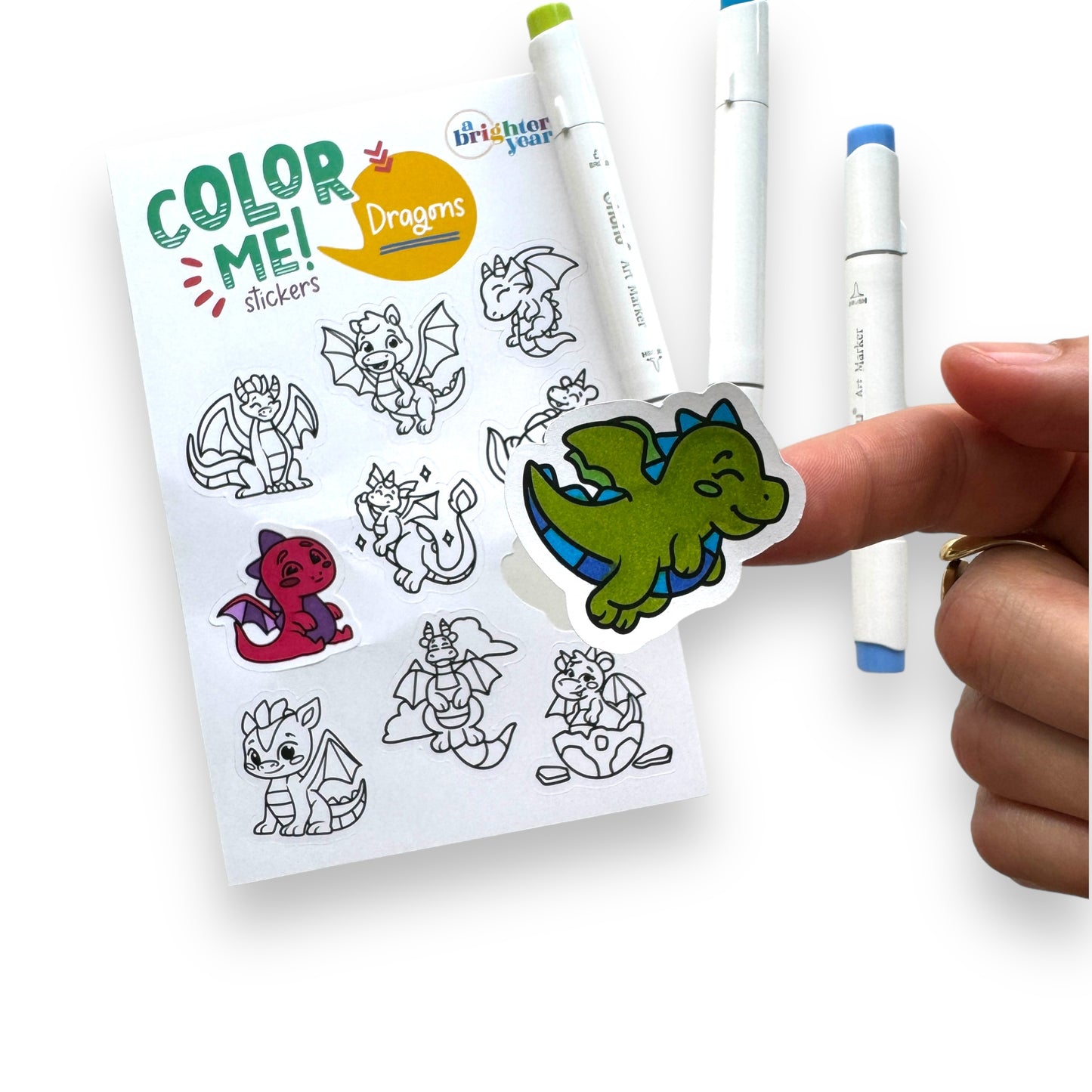 Dragons Color-Your-Own Stickers