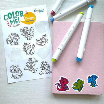 Dragons Color-Your-Own Stickers