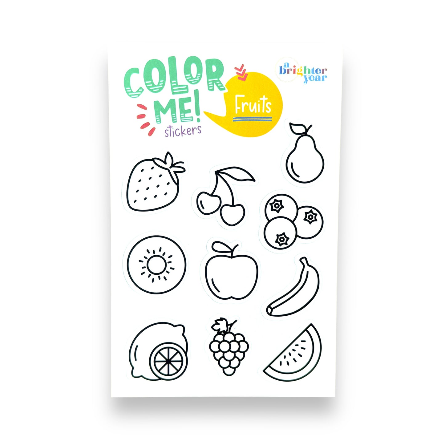 Fruits Color-Your-Own Stickers