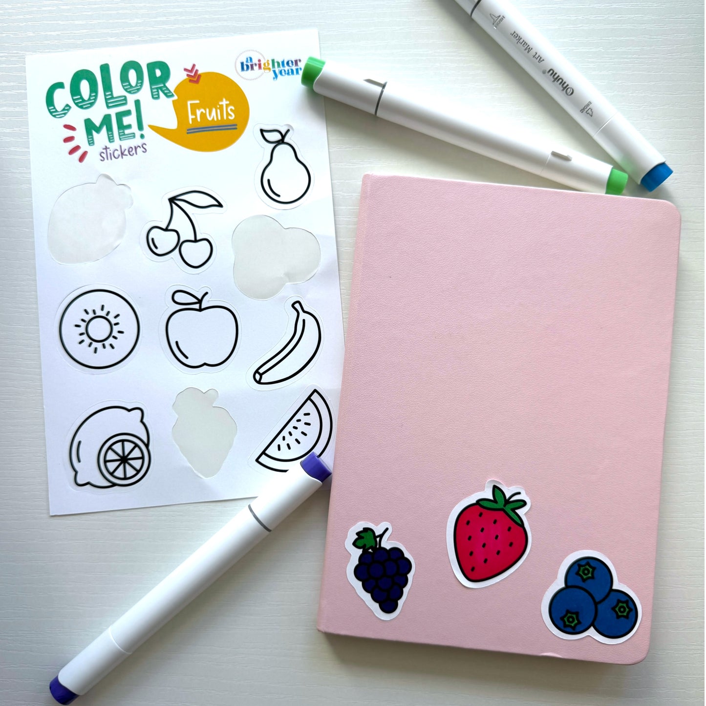 Fruits Color-Your-Own Stickers