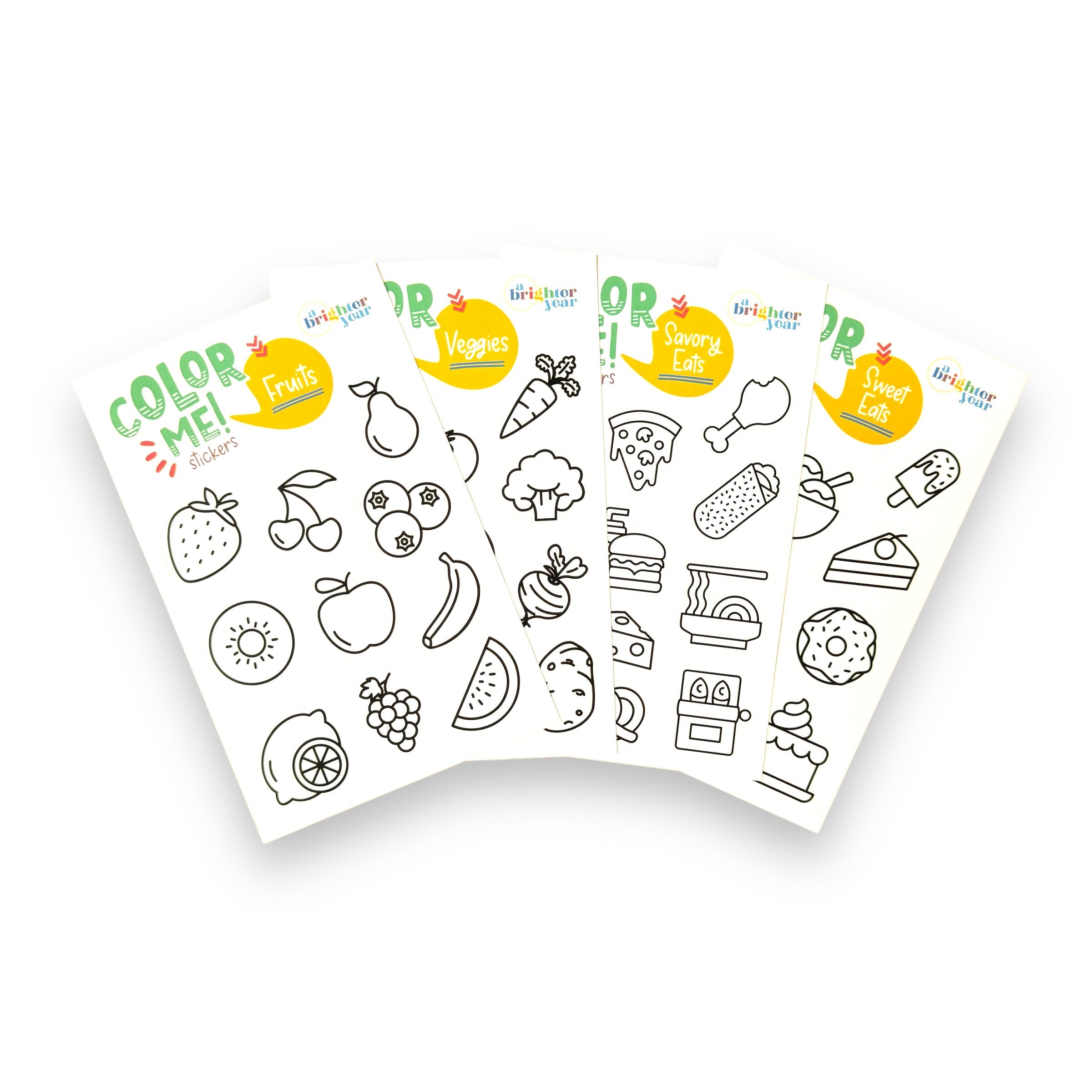 Colorable Sticker Page Colorable Sticker Bundles - A Brighter Year