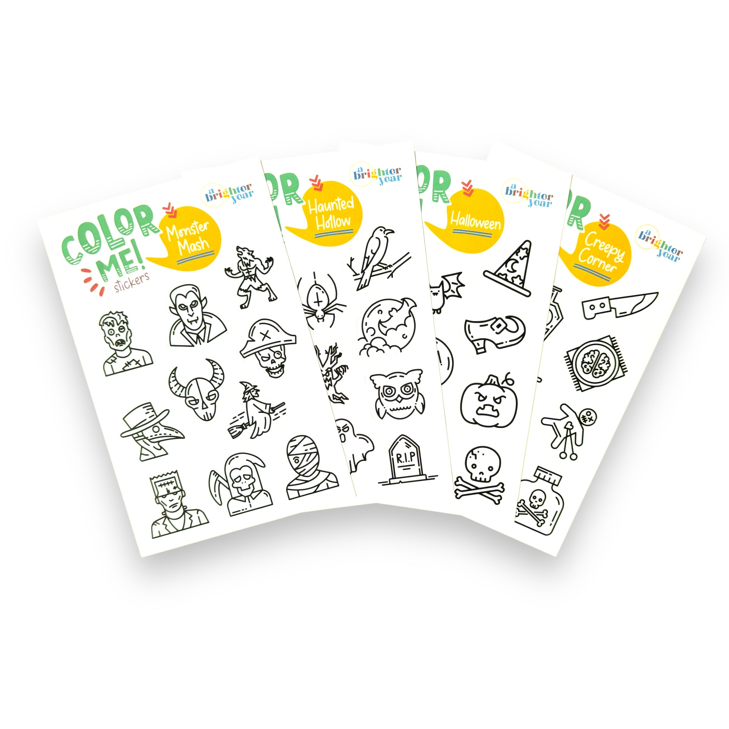 Colorable Sticker Page Colorable Stickers -Fun & Creative Stationery for All Ages - A Brighter ...
