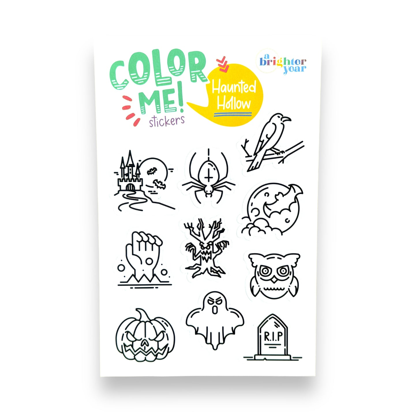 Haunted Hollow Color-Your-Own Stickers