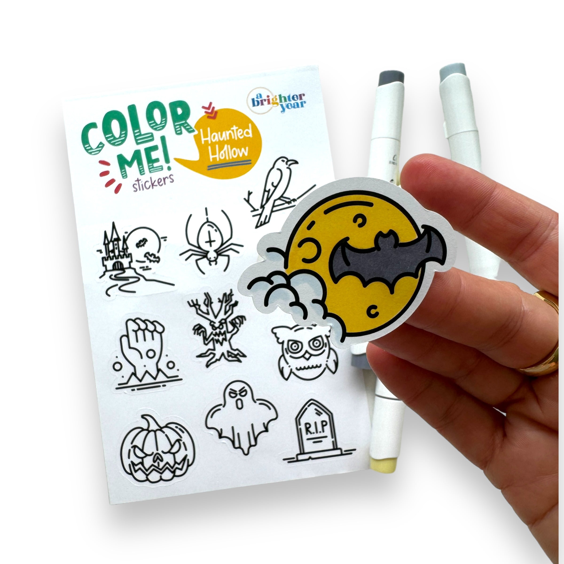 Colorable Sticker Page Colorable Stickers -Fun & Creative Stationery for All Ages - A Brighter ...