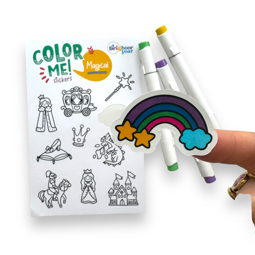 Owns Sticker Mythical and Magical Color-Your-Own Sticker Bundle, 4-Pack - A Brighter ...
