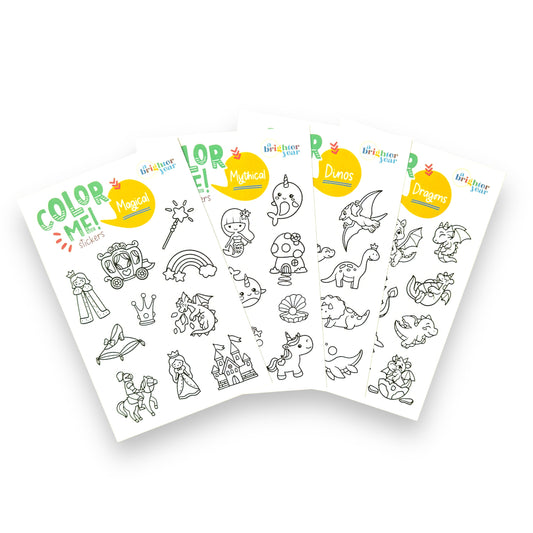 Mythical and Magical Color-Your-Own Sticker Bundle, 4-Pack