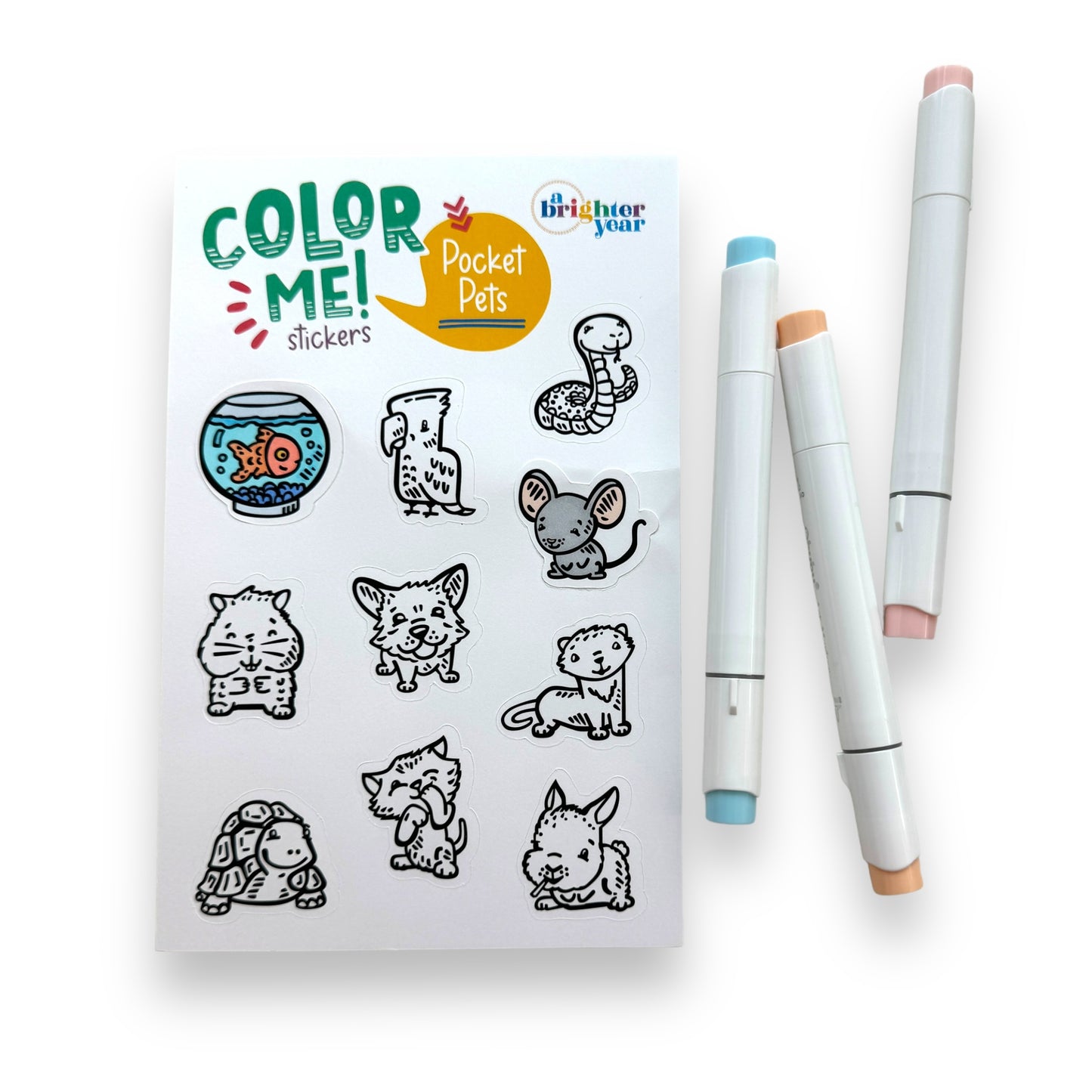 Pocket Pets Color-Your-Own Stickers