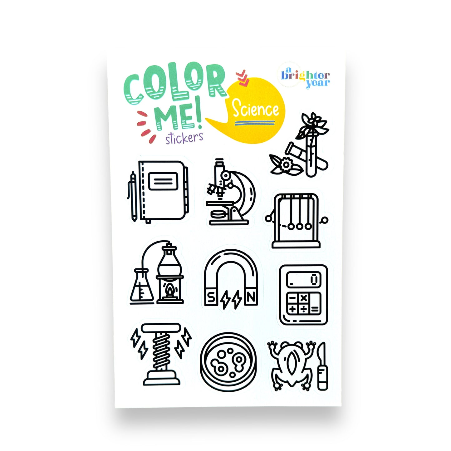 Space & Science Color-Your-Own Sticker Bundle, 3-Pack