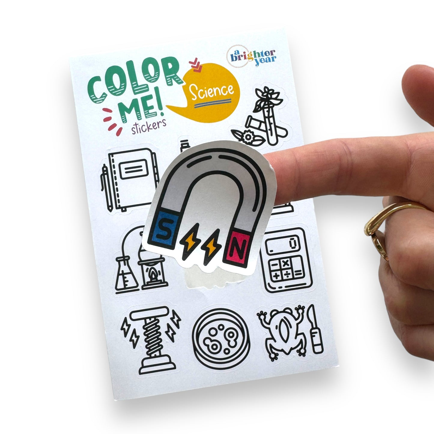 Space & Science Color-Your-Own Sticker Bundle, 3-Pack