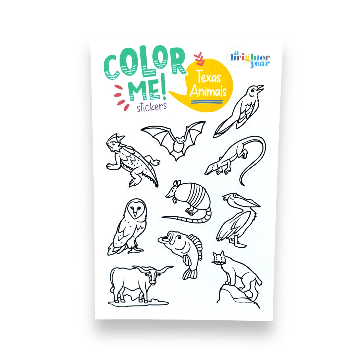 Tiny Texas Color-Your-Own Sticker Bundle, 3-Pack