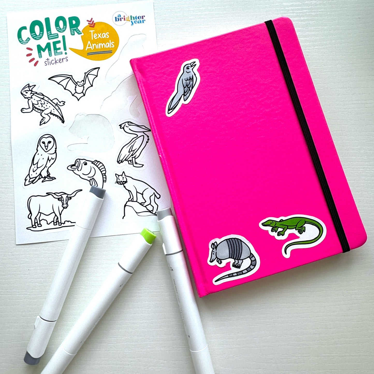 Tiny Texas Color-Your-Own Sticker Bundle, 3-Pack