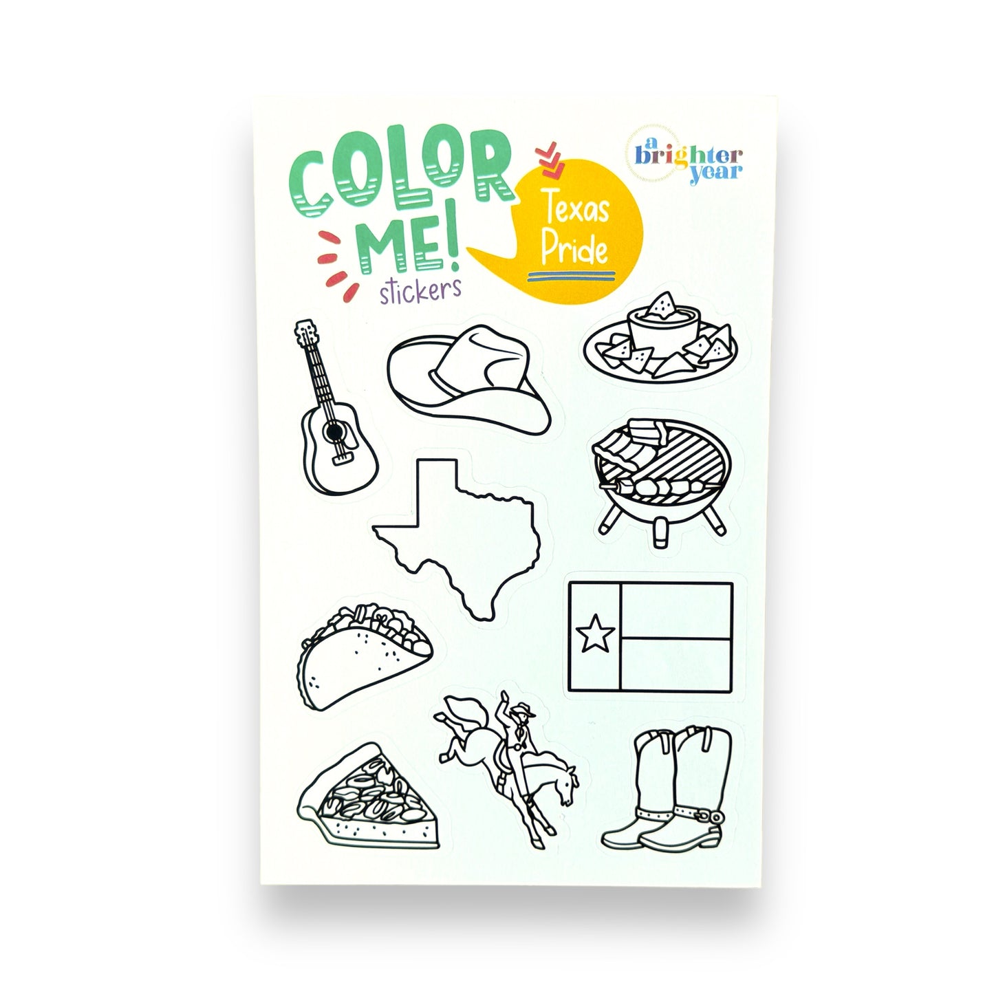 Tiny Texas Color-Your-Own Sticker Bundle, 3-Pack
