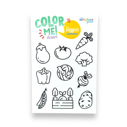Veggies Color-Your-Own Stickers