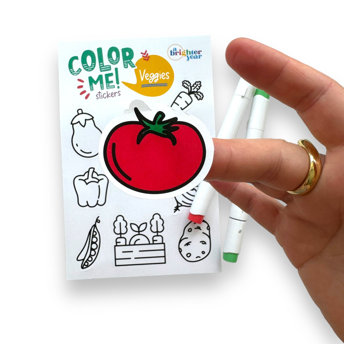 Veggies Color-Your-Own Stickers