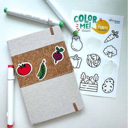 Veggies Color-Your-Own Stickers