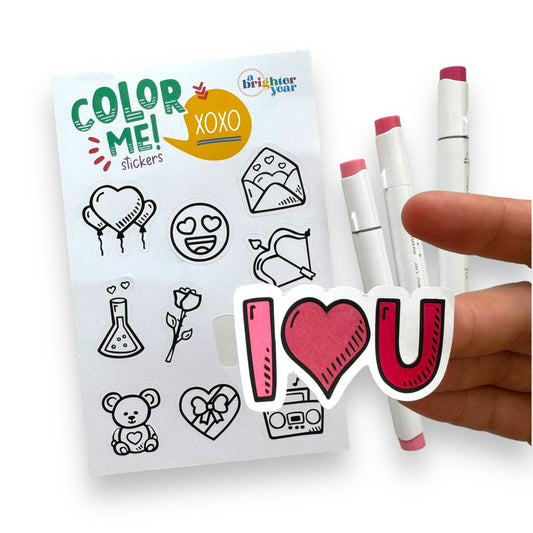 XOXO Color-Your-Own Stickers