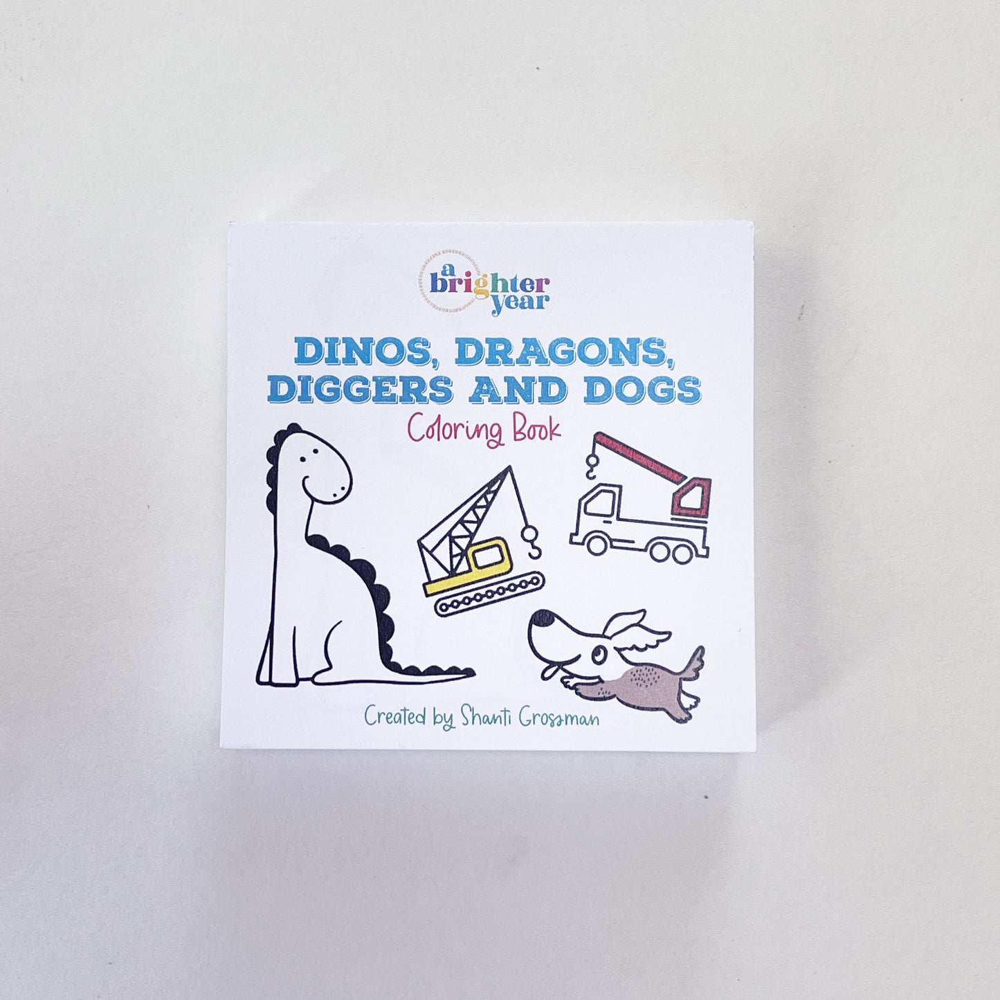 Dinos, Dragons, Diggers, and Dogs Mini Coloring Book