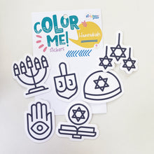 Load image into Gallery viewer, Color Your Own Hanukkah Stickers
