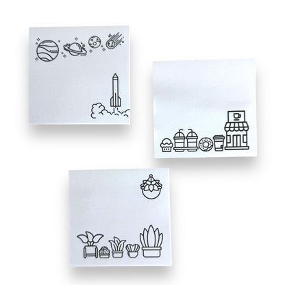 Color Your Own Post-It Notes Bundle, 3-Pack