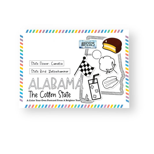 Alabama Color-Your-Own Postcard