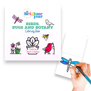 Birds Bugs and Botany Mini Coloring Book