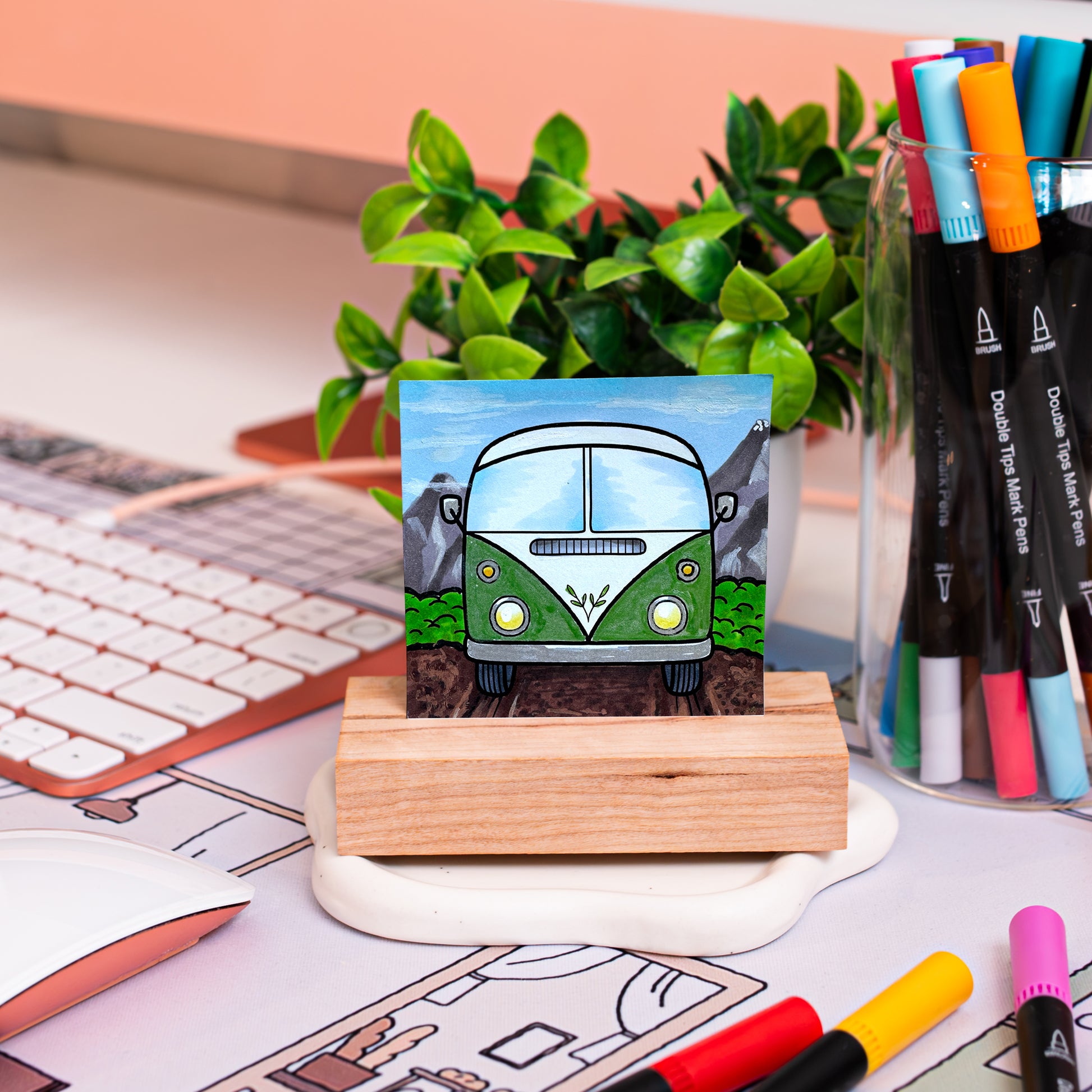 Mini Masterpiece Wooden Display Block – A Brighter Year