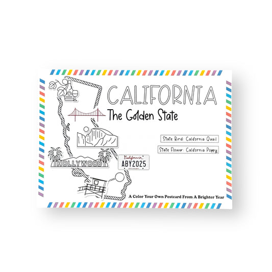 California Color-Your-Own Postcard