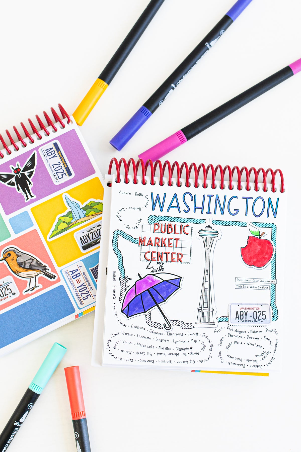 Color Your Own Scenic Routes Creative Activity Bundle