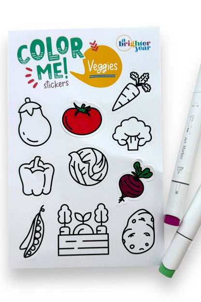 Color Your Own Sticker Pages