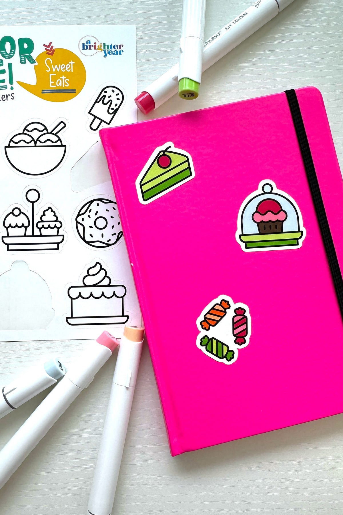 Color Your Own Sticker Pages