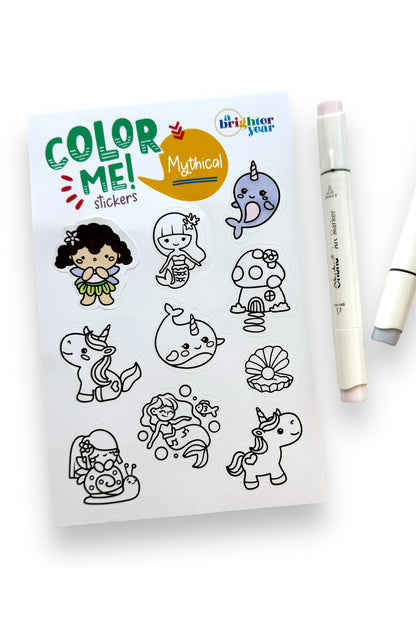 Color Your Own Sticker Pages