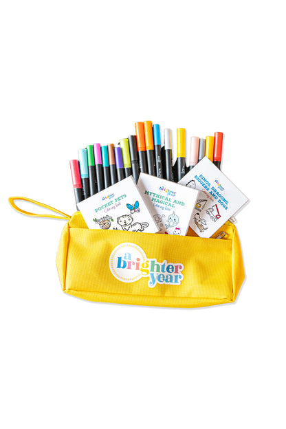 Adult Coloring Kit with 18 Markers