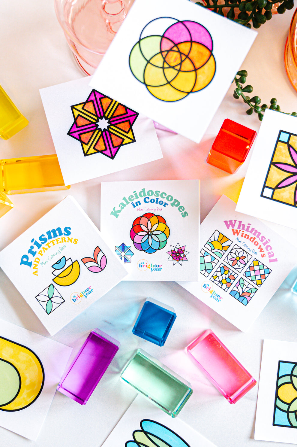 Playful Precision Mini Coloring Book Bundle – A Brighter Year
