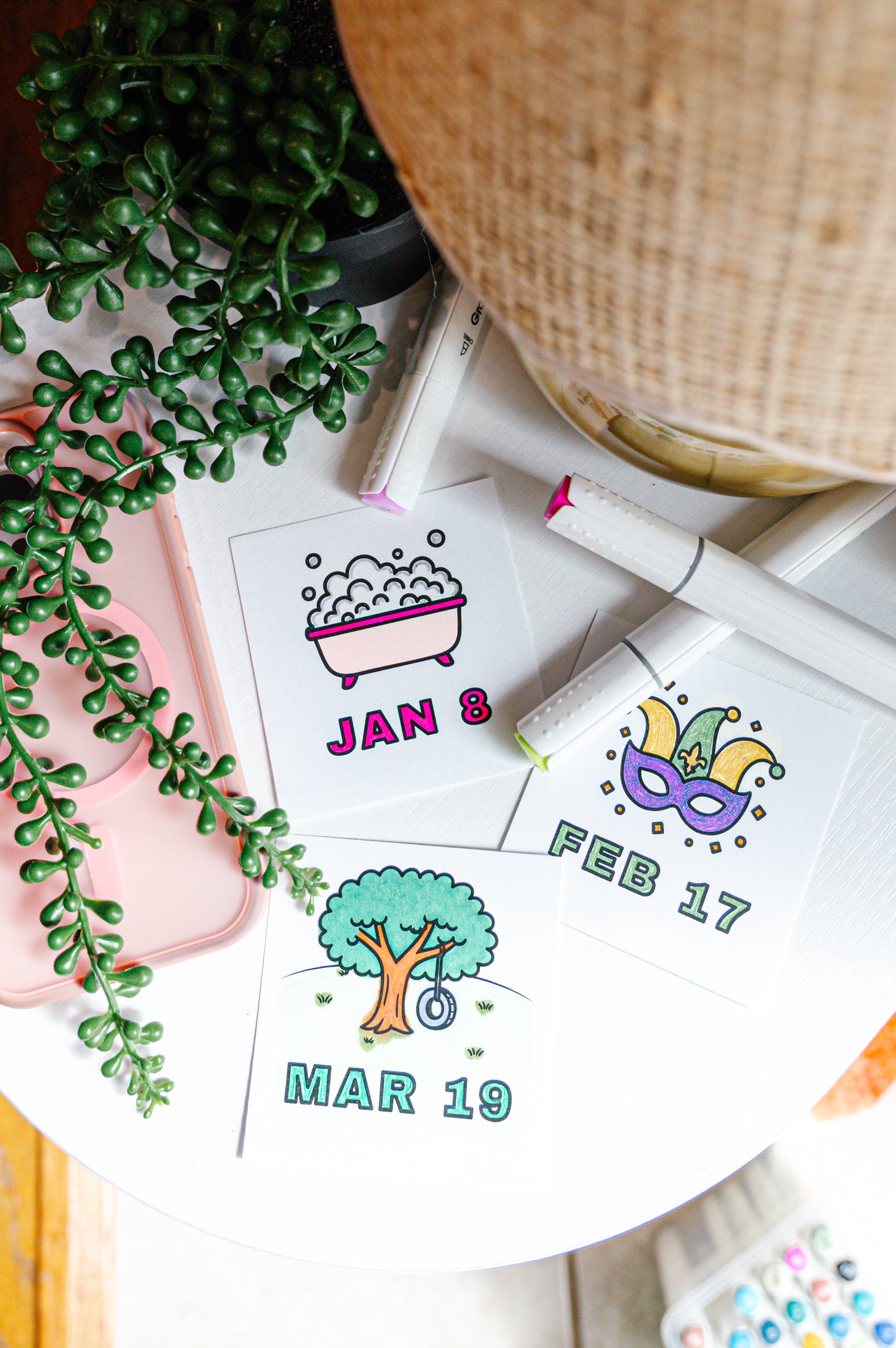 Quarterly Coloring + Calendar Subscription Box