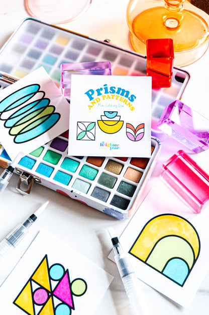 Prisms and Patterns Mini Coloring Book