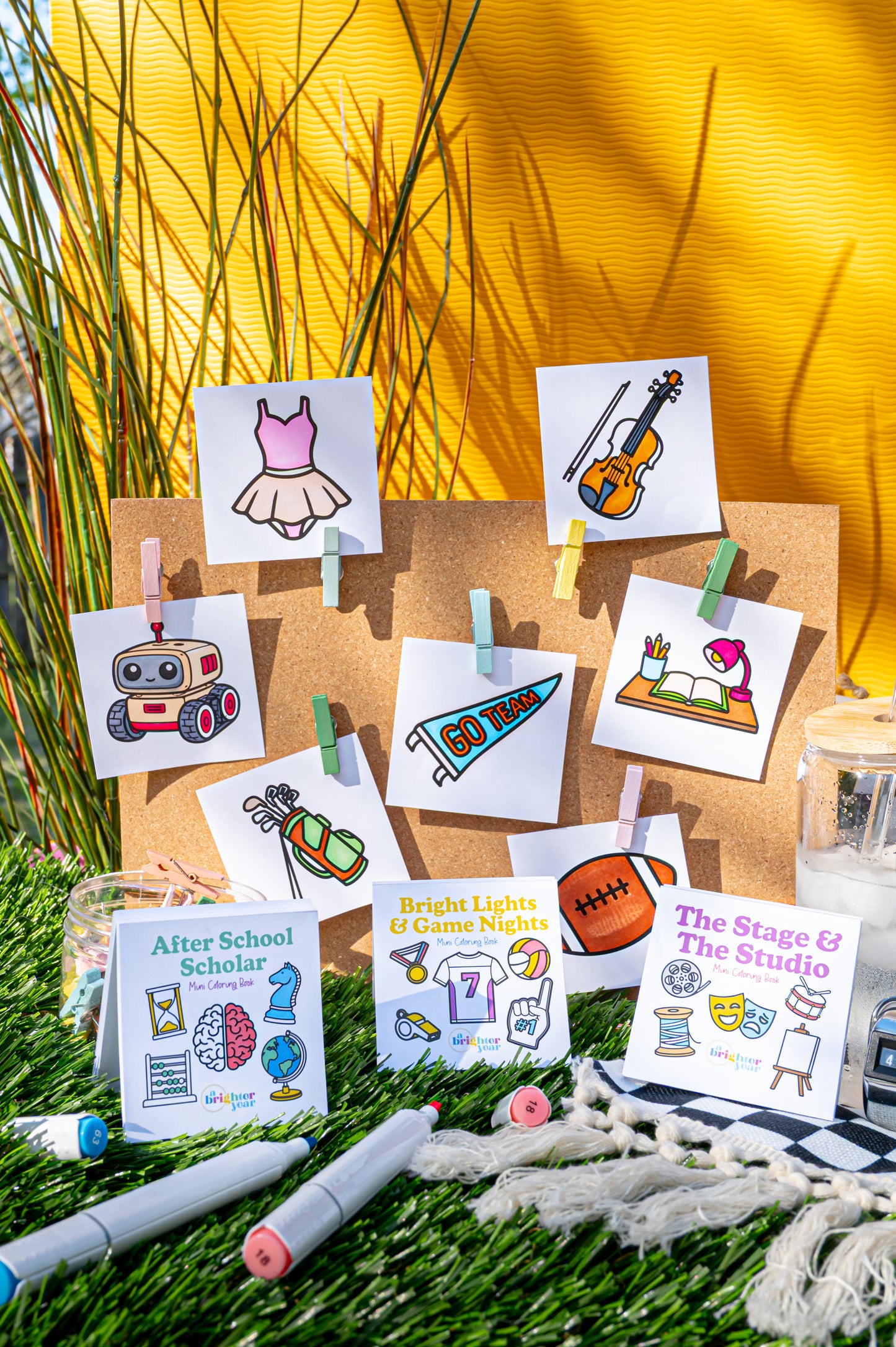 School Days Mini Coloring Book Bundle