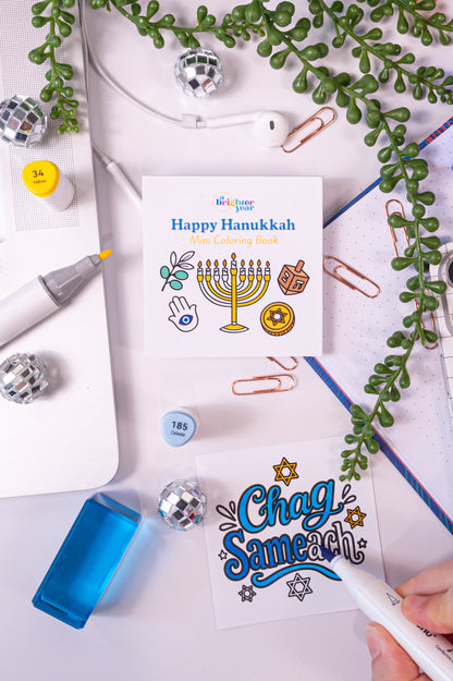 Happy Hanukkah Mini Coloring Book