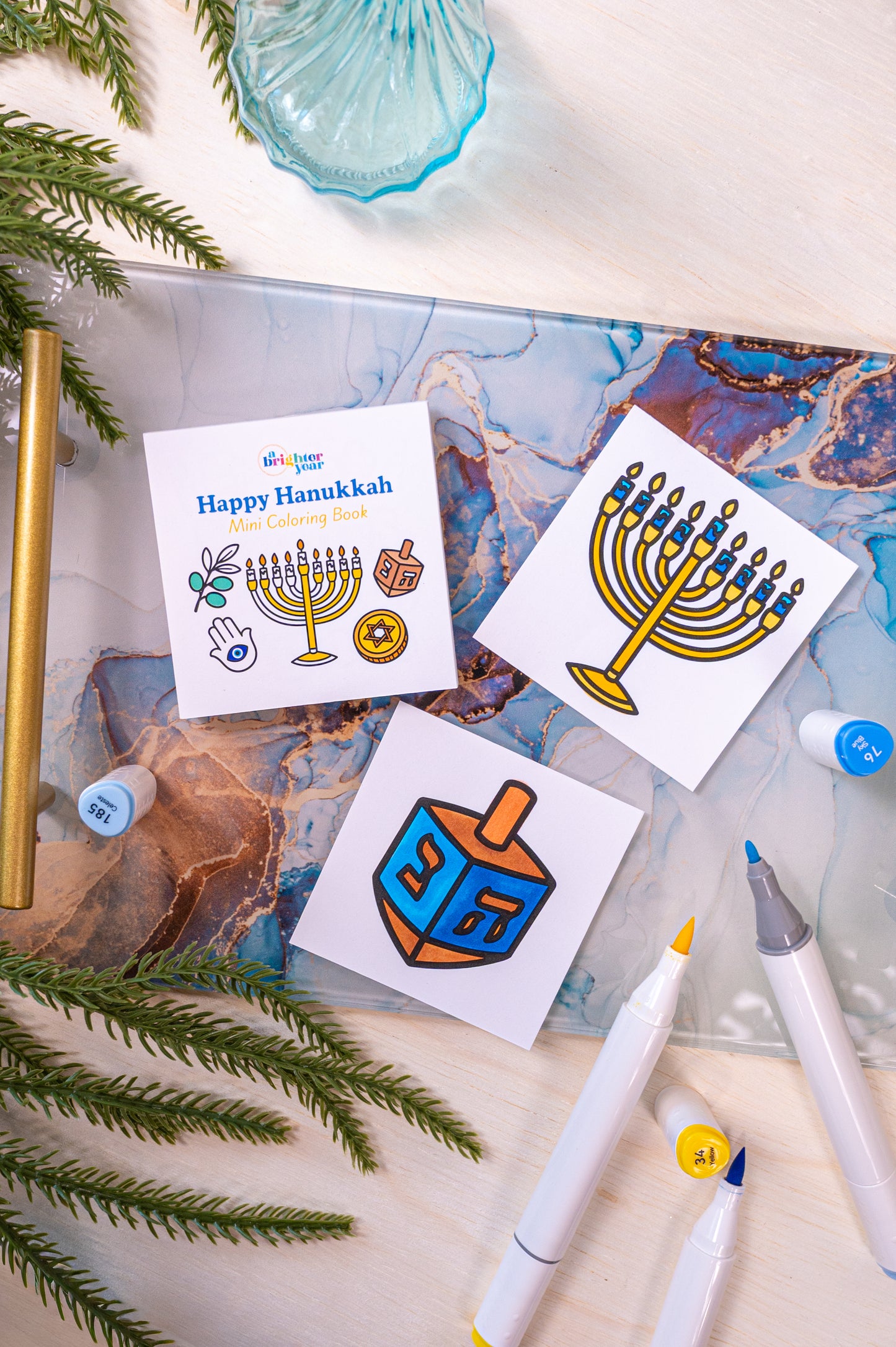 Happy Hanukkah Mini Coloring Book