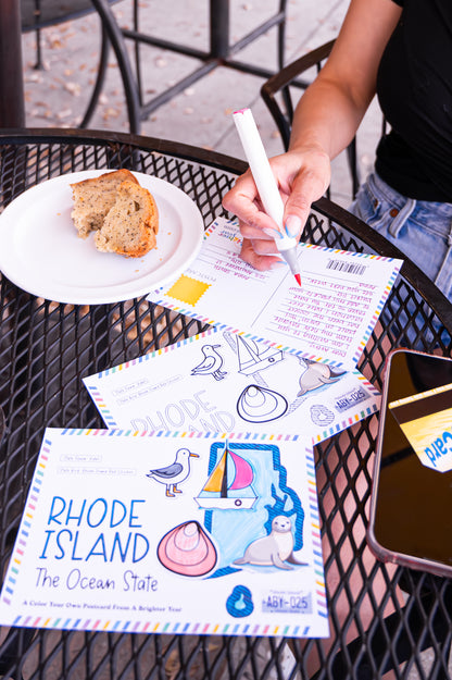 Rhode Island Color-Your-Own Postcard