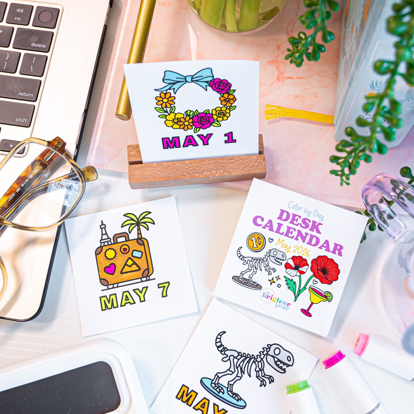 Quarterly Coloring + Calendar Subscription Box